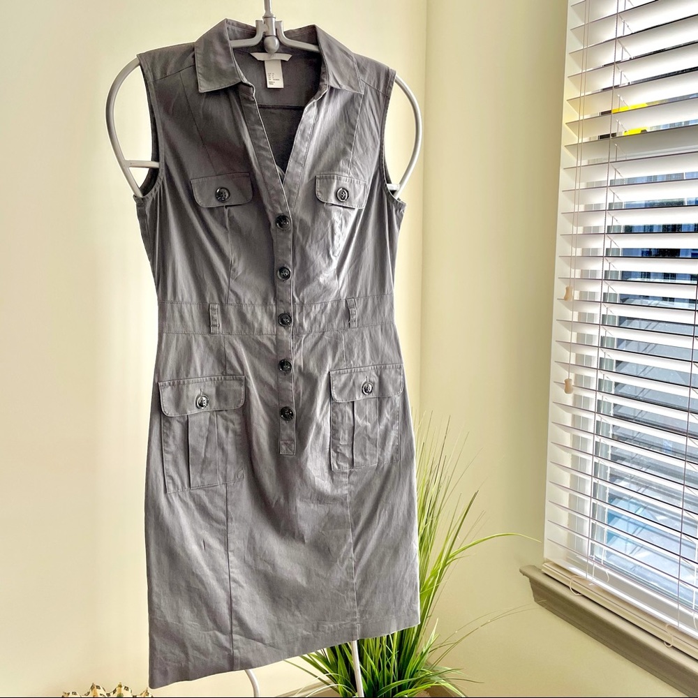 Sleeveless Shirt Dress